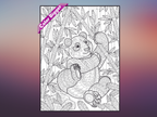 Panda Coloring Poster — giant coloring poster line art