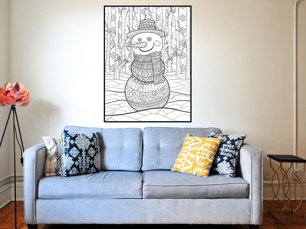 Snowman Coloring Poster — photo 2