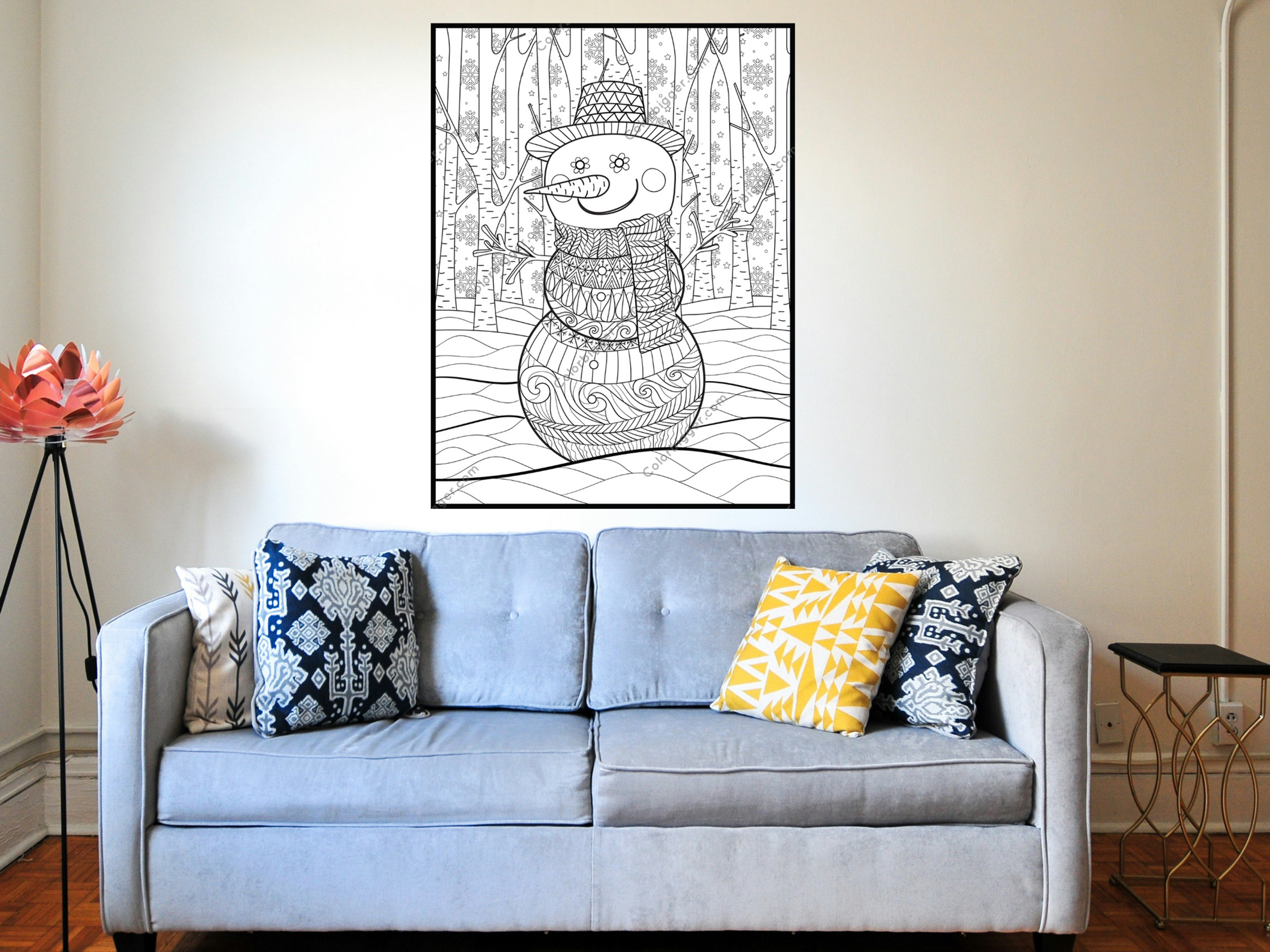 Snowman Coloring Poster — photo 2