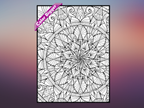 Mandala Coloring Poster — giant coloring poster line art
