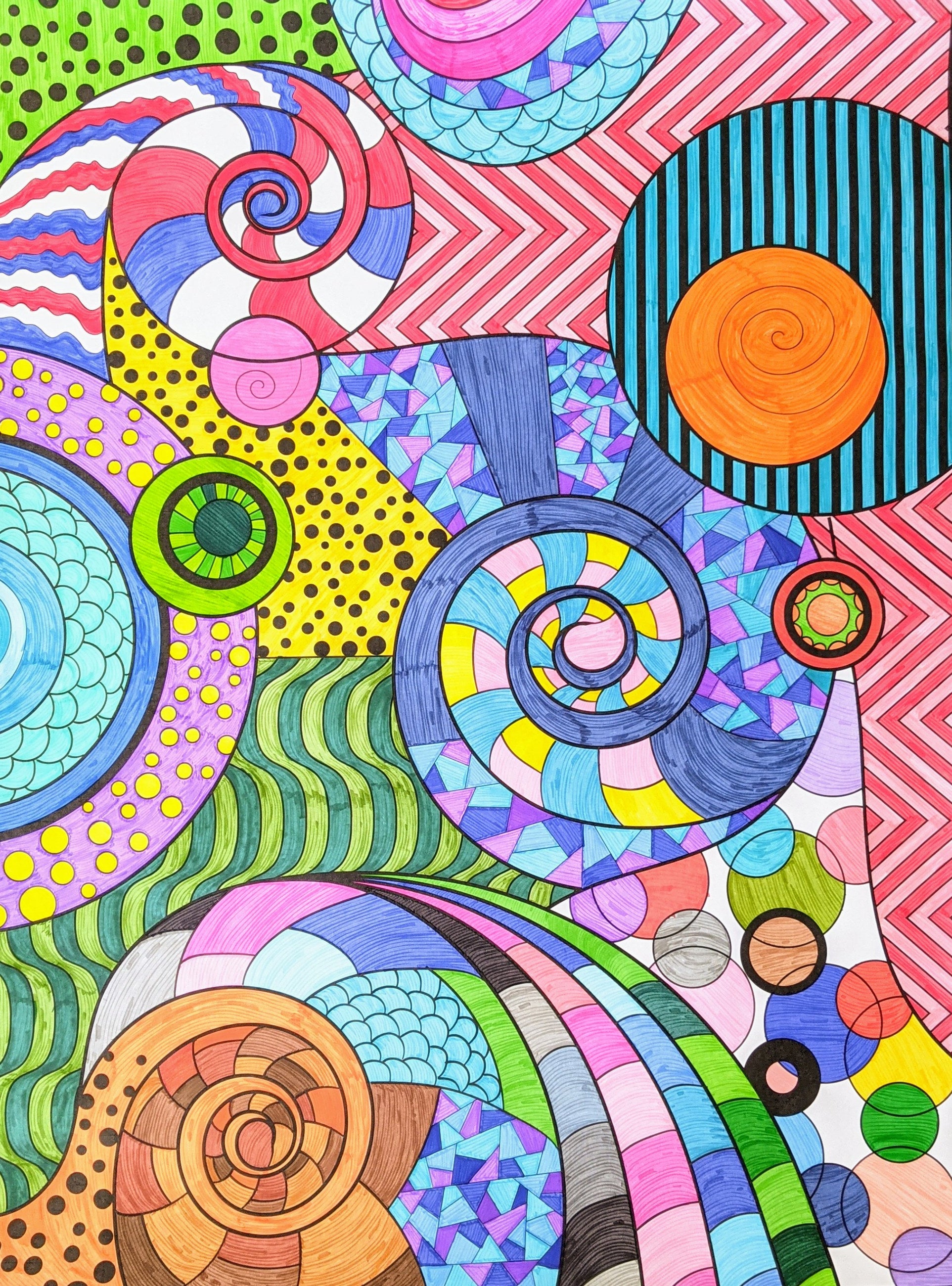 Geometric Coloring Poster — photo 4