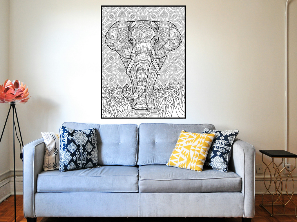 Elephant Coloring Poster — photo 3