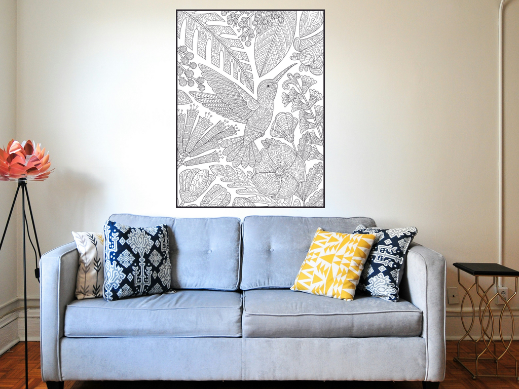 Hummingbird Coloring Poster — photo 2