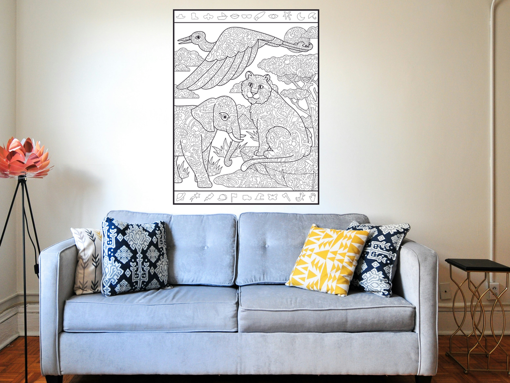 Zoo Seek and Find Coloring Poster — photo 2