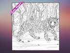 Tiger Coloring Poster — giant coloring poster line art