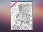 Horse Coloring Poster — giant coloring poster line art