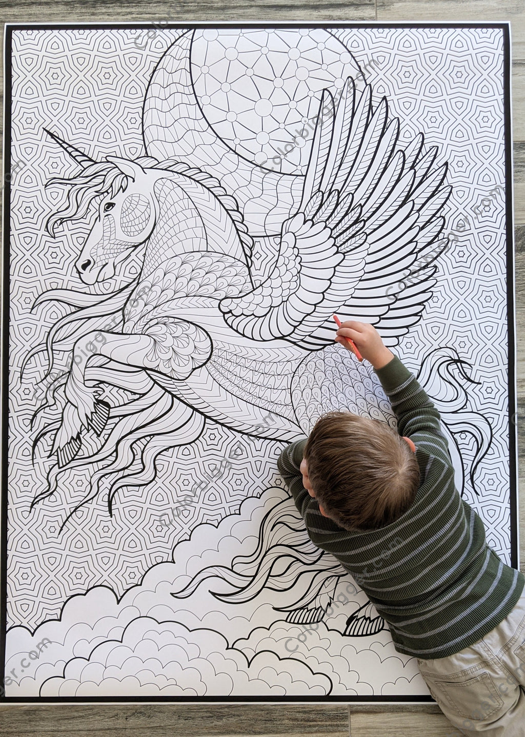 Unicorn Coloring Poster — photo 3
