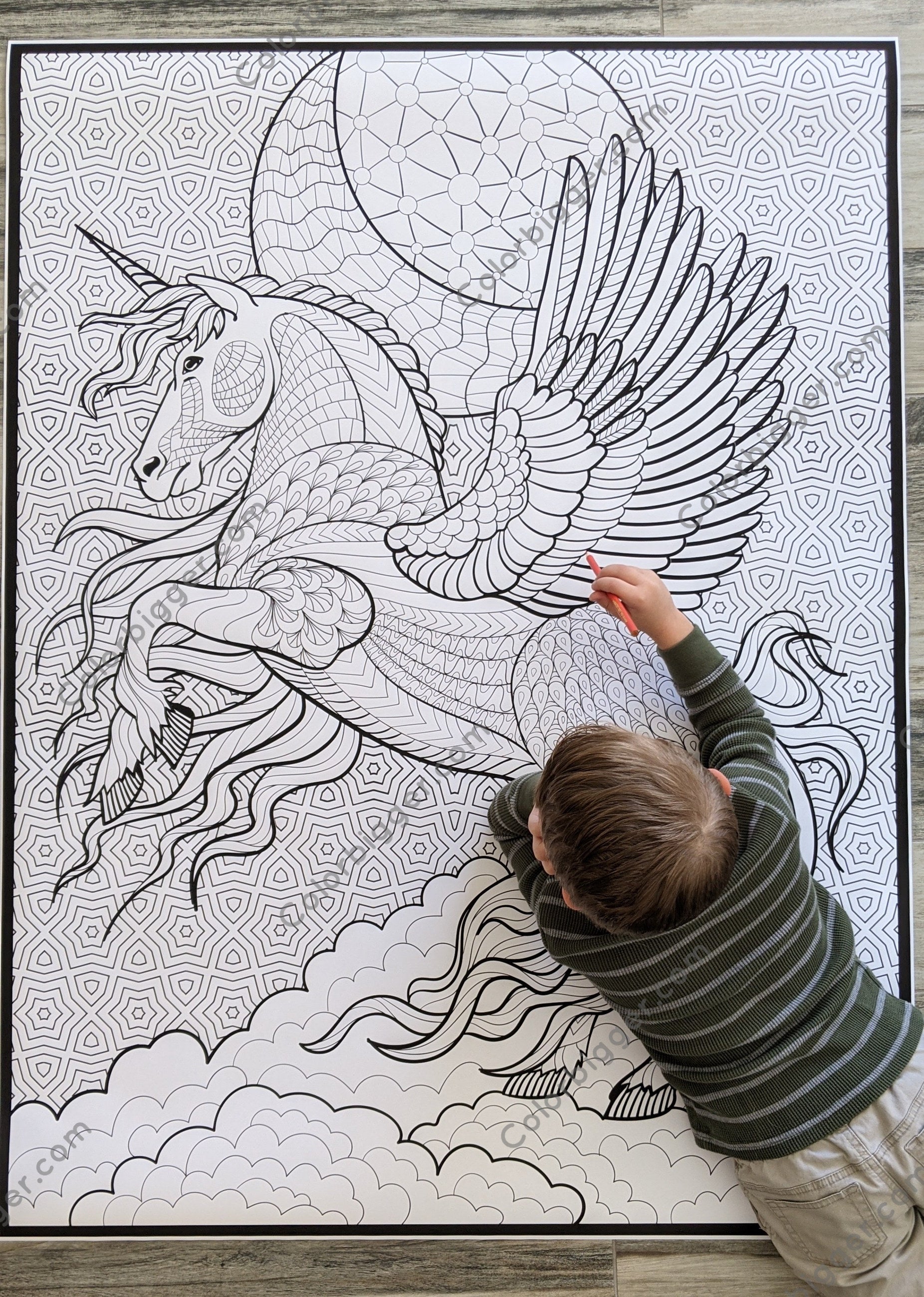Unicorn Coloring Poster — photo 3