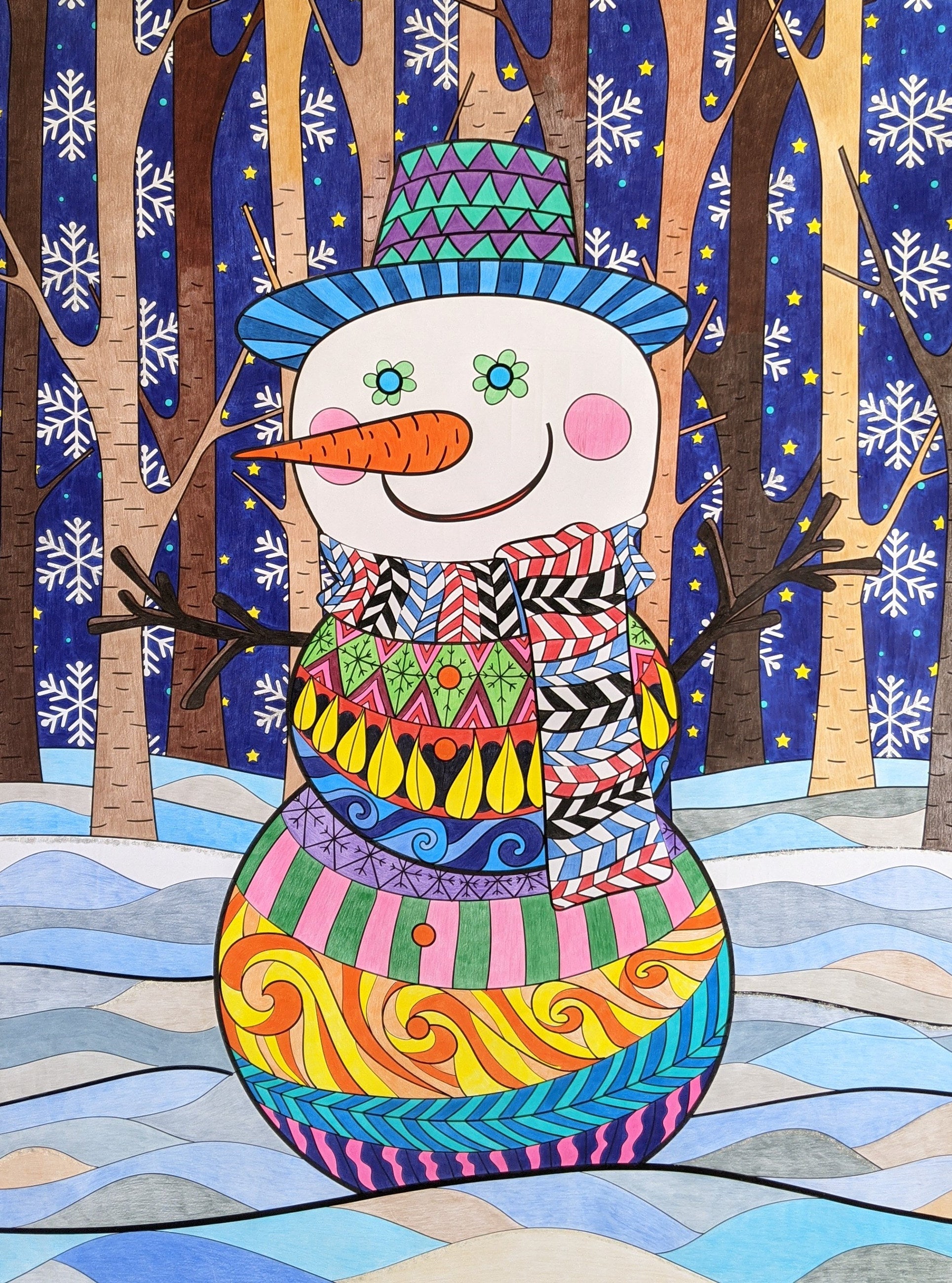 Snowman Coloring Poster — photo 4