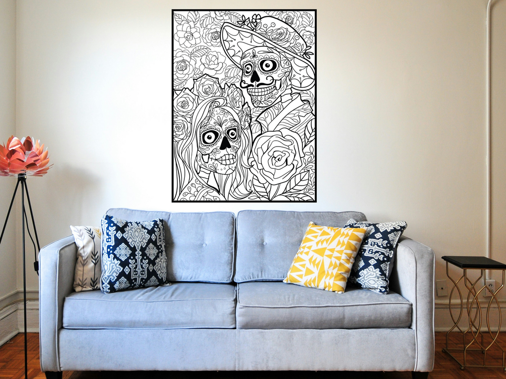 Dia de los Muertos Coloring Poster — photo 3