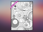 Geometric Coloring Poster — giant coloring poster line art