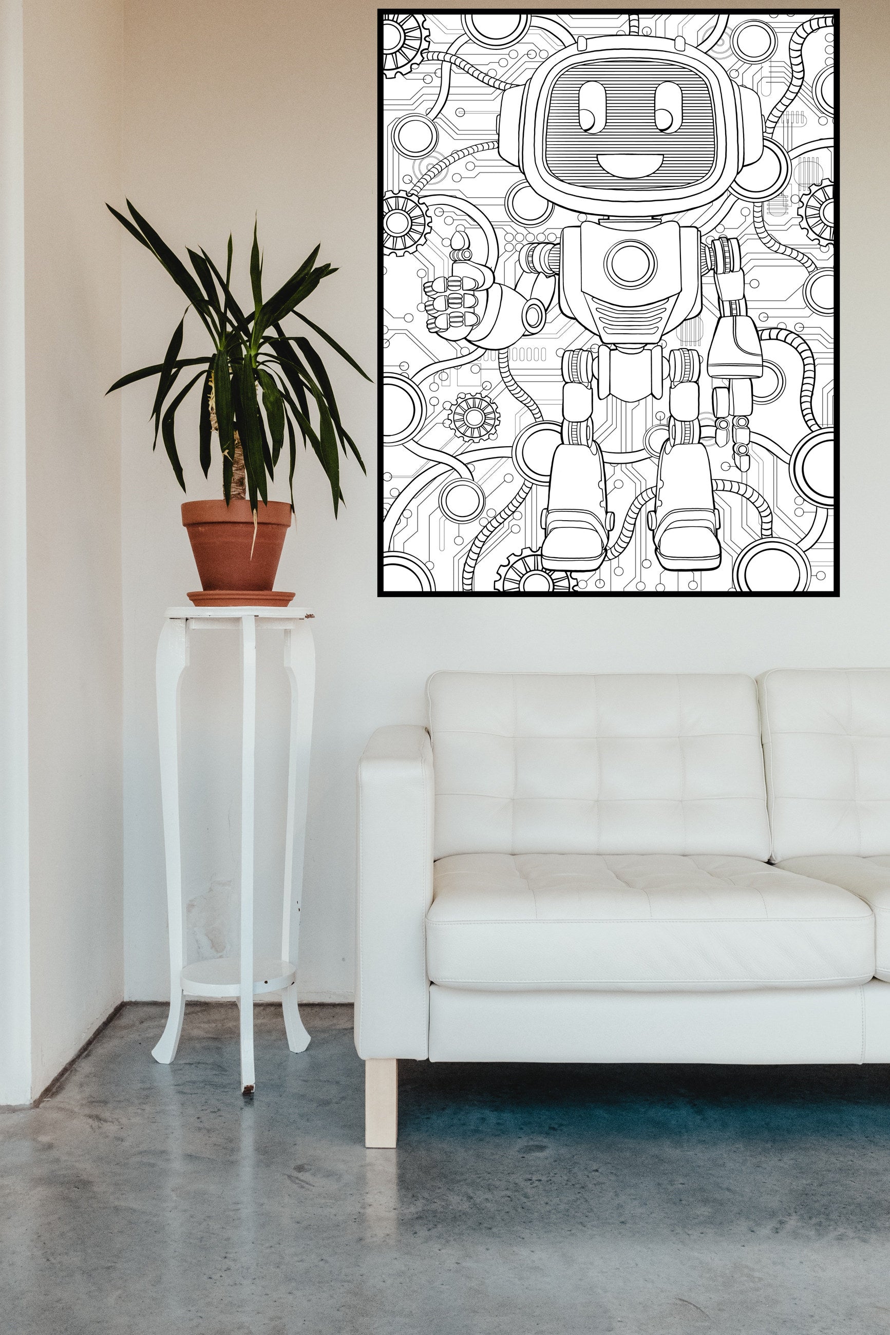 Robot Coloring Poster — photo 2