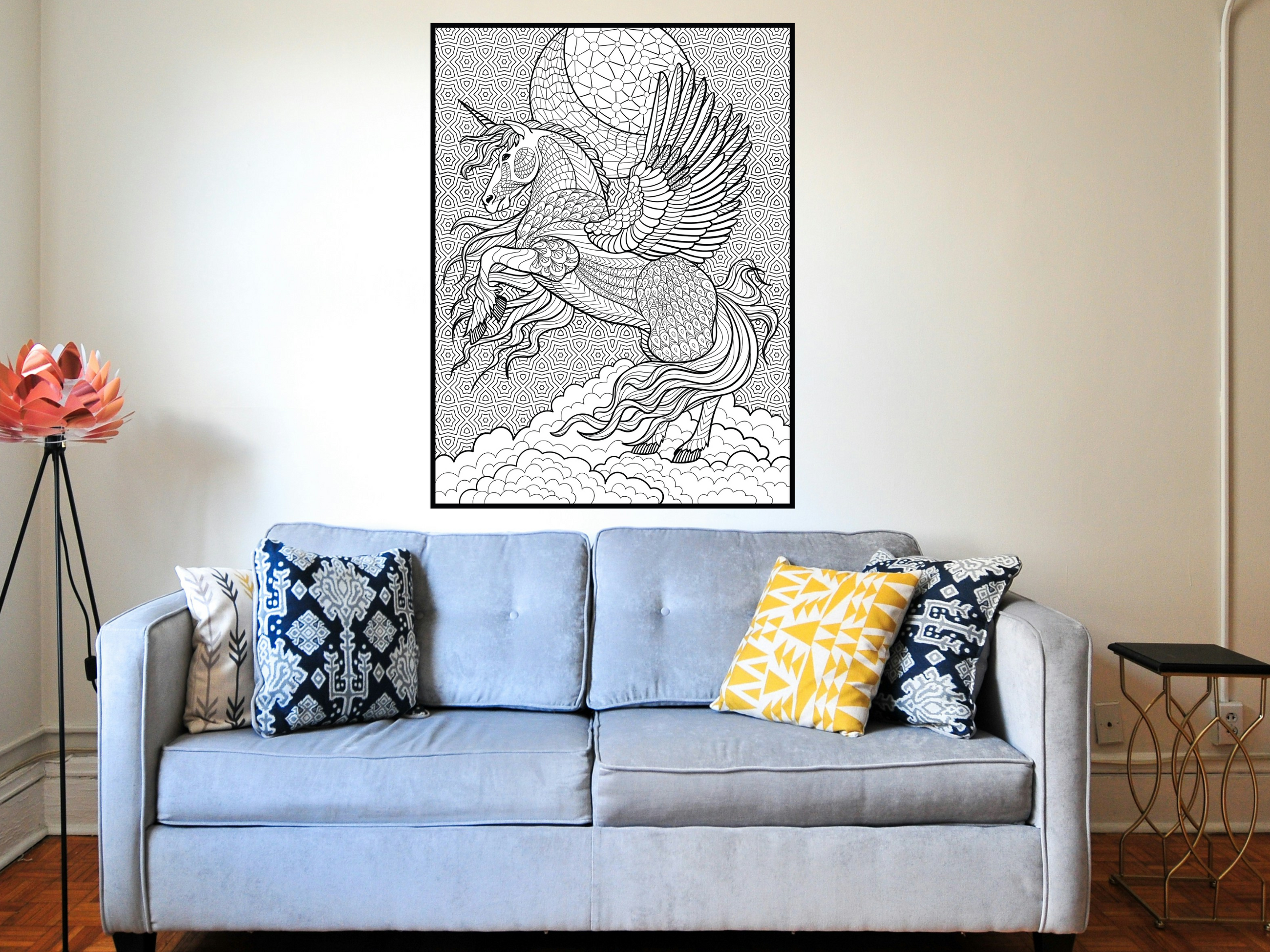 Unicorn Coloring Poster — photo 2