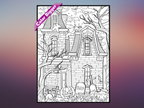 Halloween Coloring Poster — giant coloring poster line art