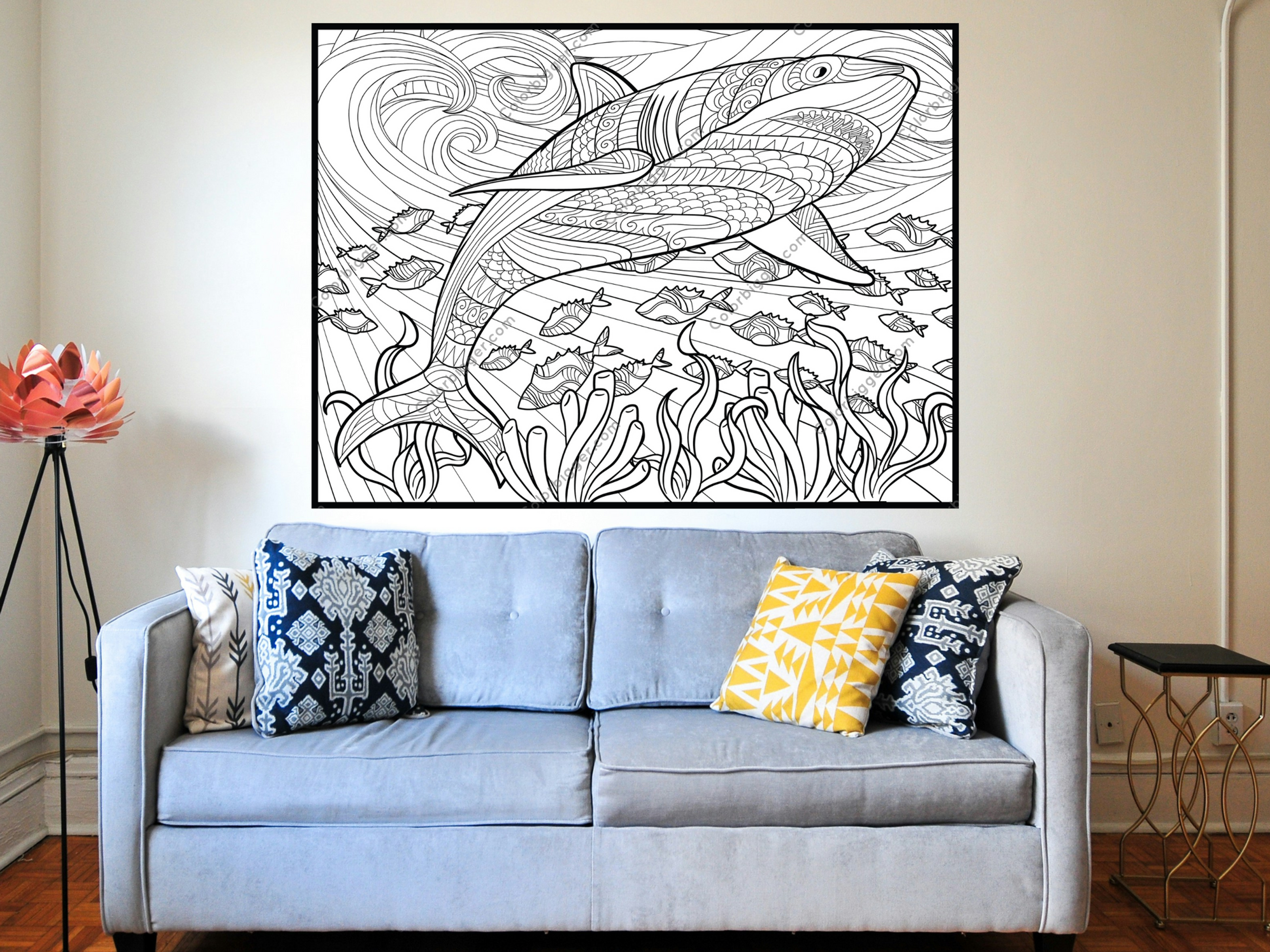 Shark Coloring Poster — photo 2