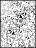 Dia de los Muertos Coloring Poster