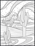 Desert Coloring Poster