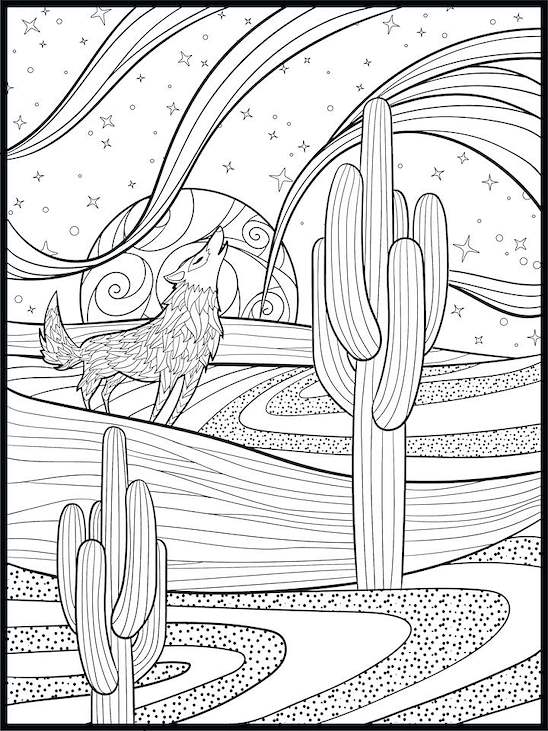 Desert Coloring Poster