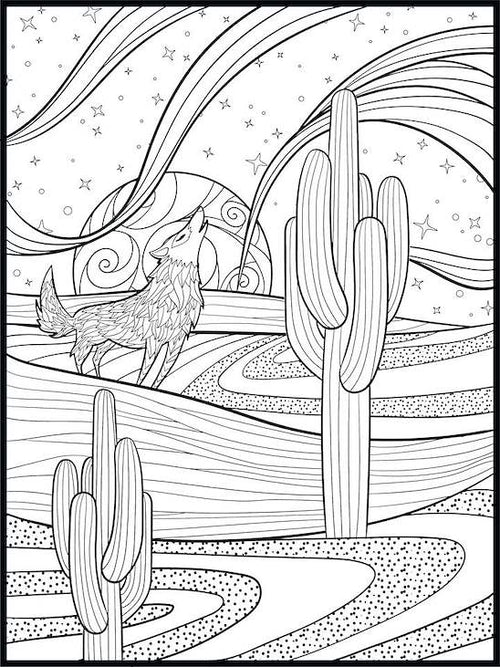 Desert Coloring Poster
