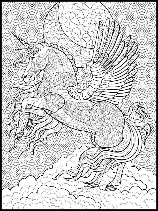 Unicorn Coloring Poster