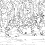 Tiger Coloring Poster