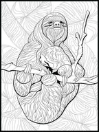 Sloth Coloring Poster