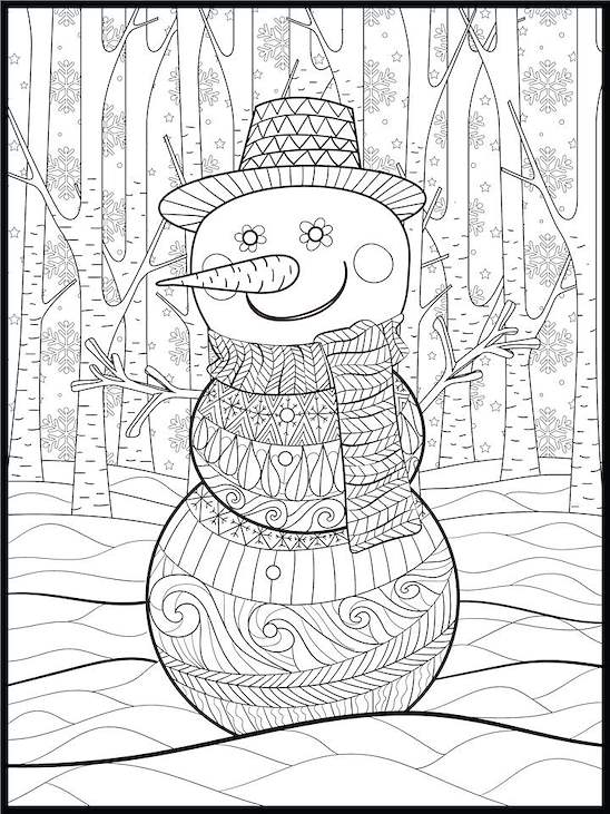 Snowman Coloring Poster