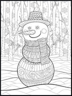 Snowman Coloring Poster