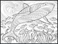 Shark Coloring Poster