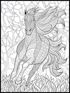 Horse Coloring Poster