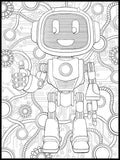 Robot Coloring Poster