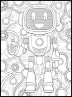 Robot Coloring Poster