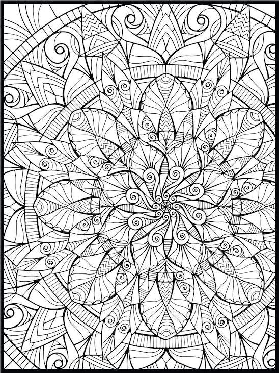 Mandala Coloring Poster