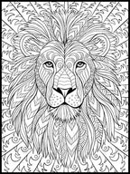 Lion Coloring Poster