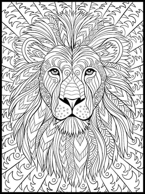Giant Lion Coloring Poster – Large Format Wall Art Activity for Kids & Adults