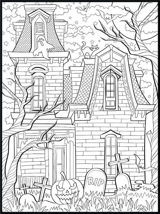 Halloween Coloring Poster