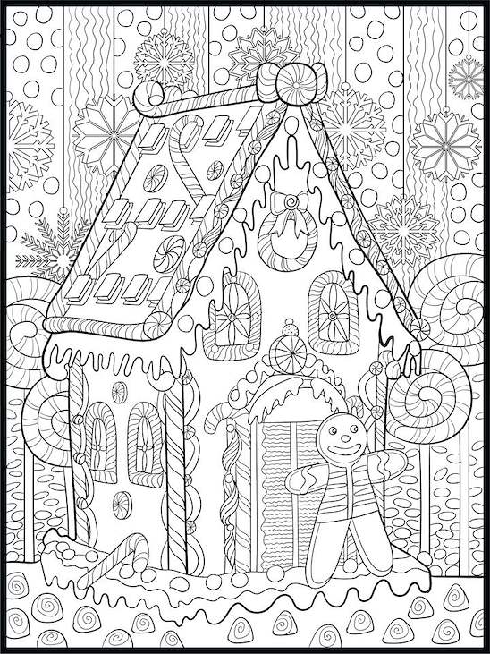 Gingerbread House Coloring Poster