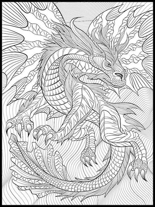 Dragon Coloring Poster