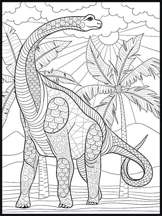 Dinosaur Coloring Poster