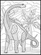 Dinosaur Coloring Poster